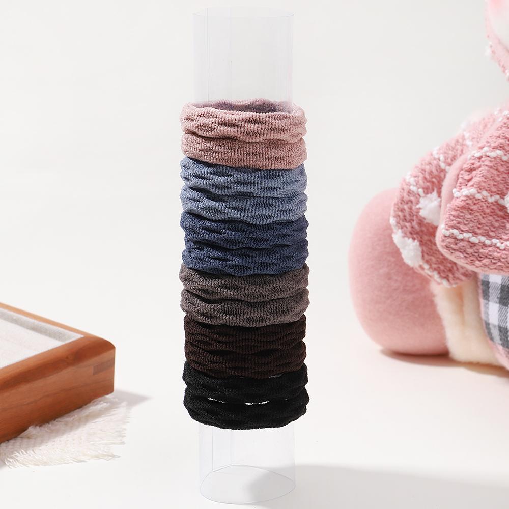 

12PCS New Fashion Boutique Simple Thicken Ponytail Holders Rubber Band Elastic Hair Bands Women Girls Hair Accessories Headwear
