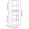Libreria Rovere Artigianale 60 x 30 x 189 cm Legno Ingegnerizzato