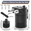 300ml Aluminum Oil Catch Can Reservoir Tank With Fluid Filter Kit Black Engine Oil Collection Tank Auto Accessory