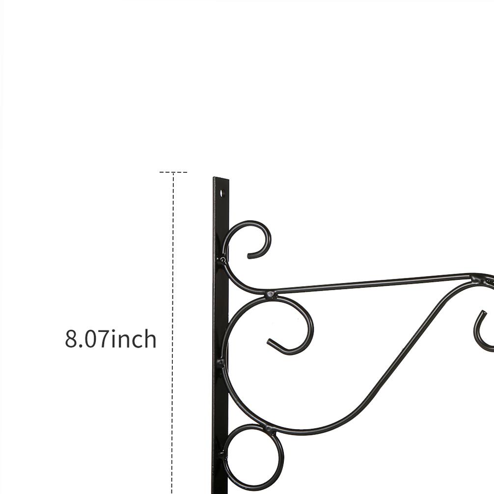 Plant Hanging Hooks Decorative Iron Wall Hooks Plant Hanging Hangers for Outdoor Indoor Planter Bird Feeder Lanterns Wind Chimes with Screws