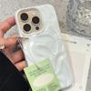 Luxury 3D Wrinkle Case For iPhone 16 15 14 Plus Pro Max 12 11 13 Candy Solid Color Wave Pattern Soft Silicone Aesthetic Cover