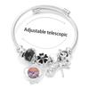 Nuovo Trendy Strass Libellula Cristallo Perline Ciondolo Braccialetto Acciaio Inossidabile 4 Colori Chiusura Braccialetti Donna Bracciale Gioielli