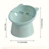 Cat Ear Elevated Slanted Pet Bowl - Cervical Protection Anti-tip Wide-mouth Feeder for Cats Dogs, for Daily Feeding
