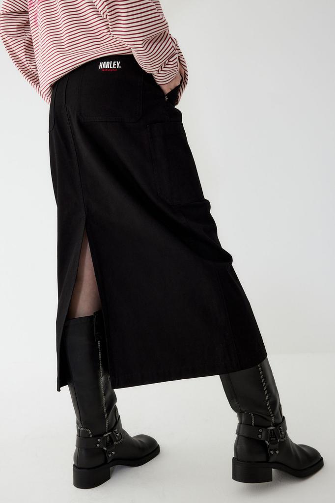 HARLEY-DAVIDSON COLLECTIONS® [Women] Carpenter Long Skirt Black_Hh25322001
