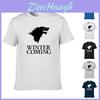 Game Of Thrones Lupo di Ghiaccio Uomo Unisex Manica Corta Casual T-shirt Per Tutte le Stagioni