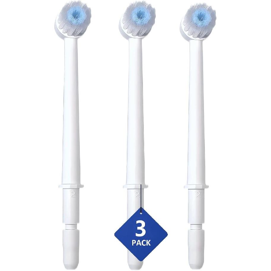 Сменные насадки для зубных щеток для ирригаторов Waterpik, совместимые с Waterpik Dental Water Jet, 3 шт. сменных насадок для Waterpik