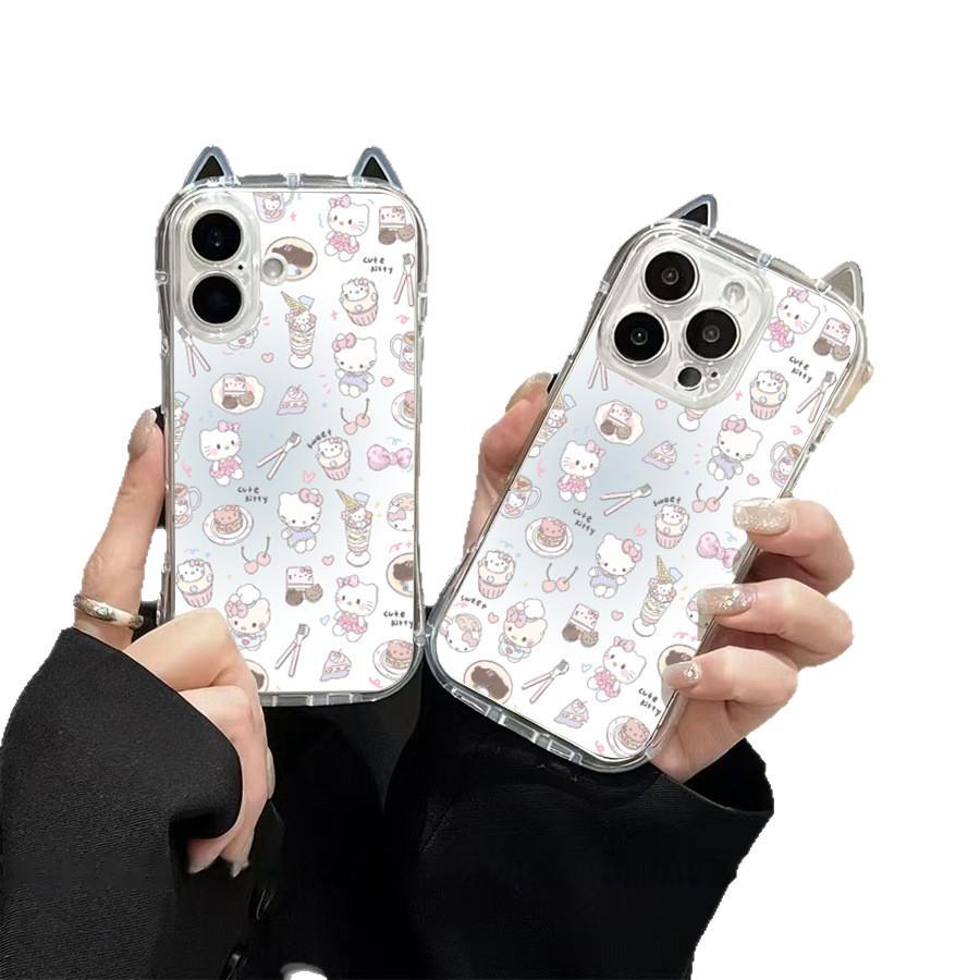 Sanrio Cat Ear Apple Phone Case for iPhone 16/11
