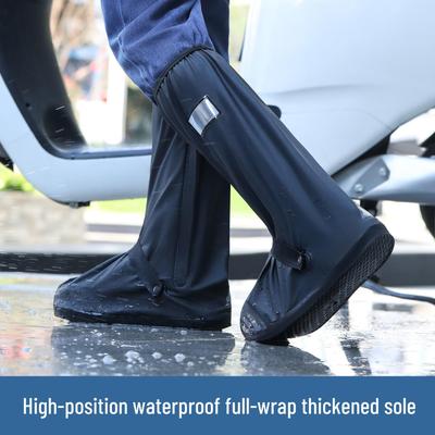 Men's Waterproof Non-Slip High-Top Rain Shoe Covers for Cycling