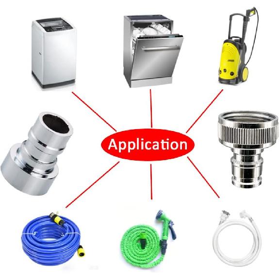 Faucet Quick Connector Adapter, Thead Connecting Faucet Aerator Adapter with Snap Quick Connector Fitting for Dishwasher Washing Machine (G3/4 Hose