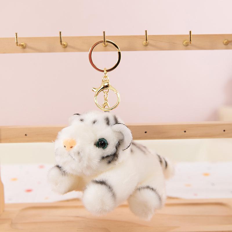 Joint Siberian tiger plush toy children's doll zoo souvenir tiger keychain backpack pendant