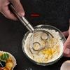Heavy-Duty Stainless Steel Handheld Dough Mixer with Scraper - Manual Mixing Tool
