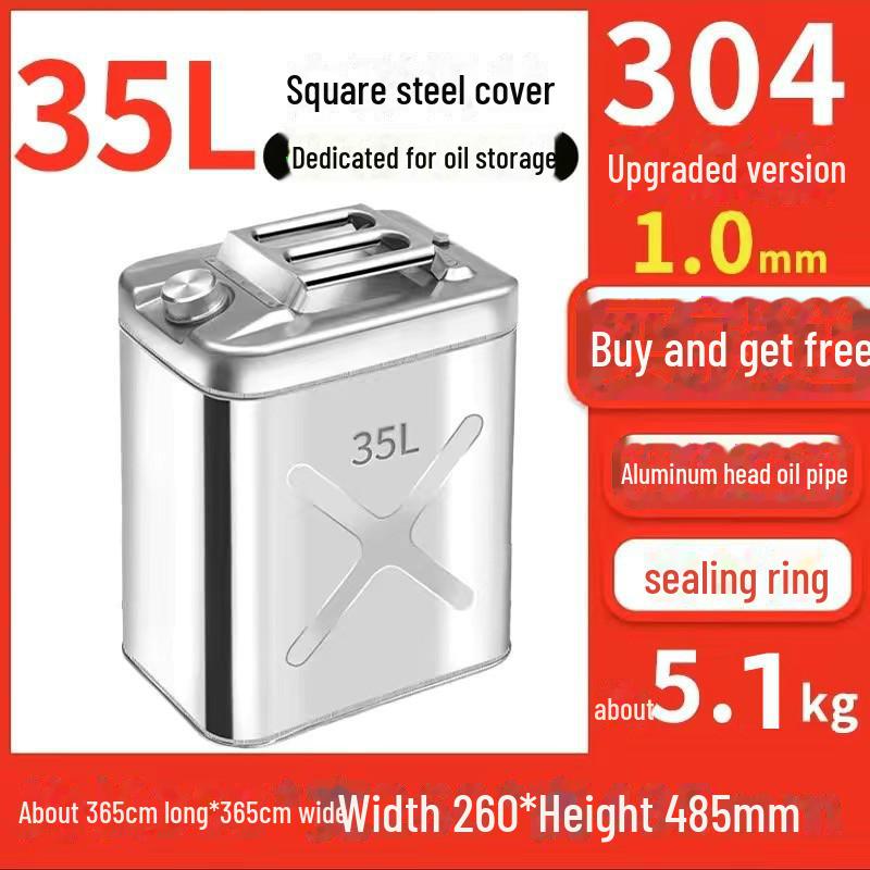 Butoaie de benzină din oțel inoxidabil 30L, 20L, 10L Rezervor de combustibil diesel