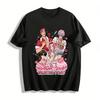Valentine's Day Korean Style Handsome Guys Print Top Trendy Anime Vibe Loose Casual Couple Shirt Pure Cotton T-shirt
