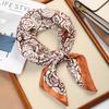 Luxury Versatile Houndstooth Printed Square Scarf Satin Sun Protection Lightweight 70 Ladies Headscarf