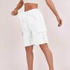 Women's Casual Cargo Shorts with Elastic Drawstring Waist and Side Pockets In Multiple Colors