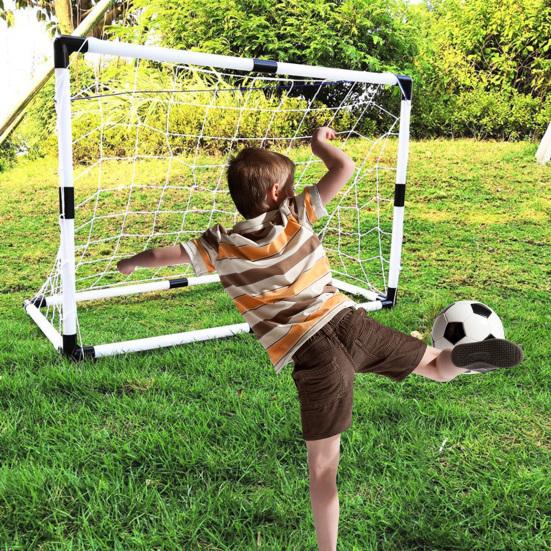 Přenosná fotbalová tréninková síť pro děti Fotbalová tréninková branka s míčem a pumpou Skládací fotbalová branka pro vnitřní a venkovní trénink