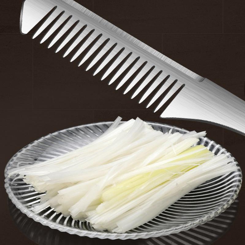 Stainless Steel Green Onion Shredder, Vegetable Slicer With Comfort Grip Multi-Functional Kitchen Tool For Onion, Carrot, Potato