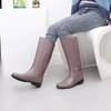 High Tube Rain Shoes Women's Rain Boots Long Tube High-end Water Shoes Waterproof Glue Shoes Horse Boots Water Boots