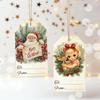 40pcs, Christmas tags, gift labels, party decorations, DIY, packaging embellishments, greeting cards, party cards, jute twine