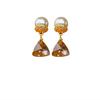 Elegant Pearl and Crystal Tassel Earrings - Exquisite Silver Needle Jewelry for Women