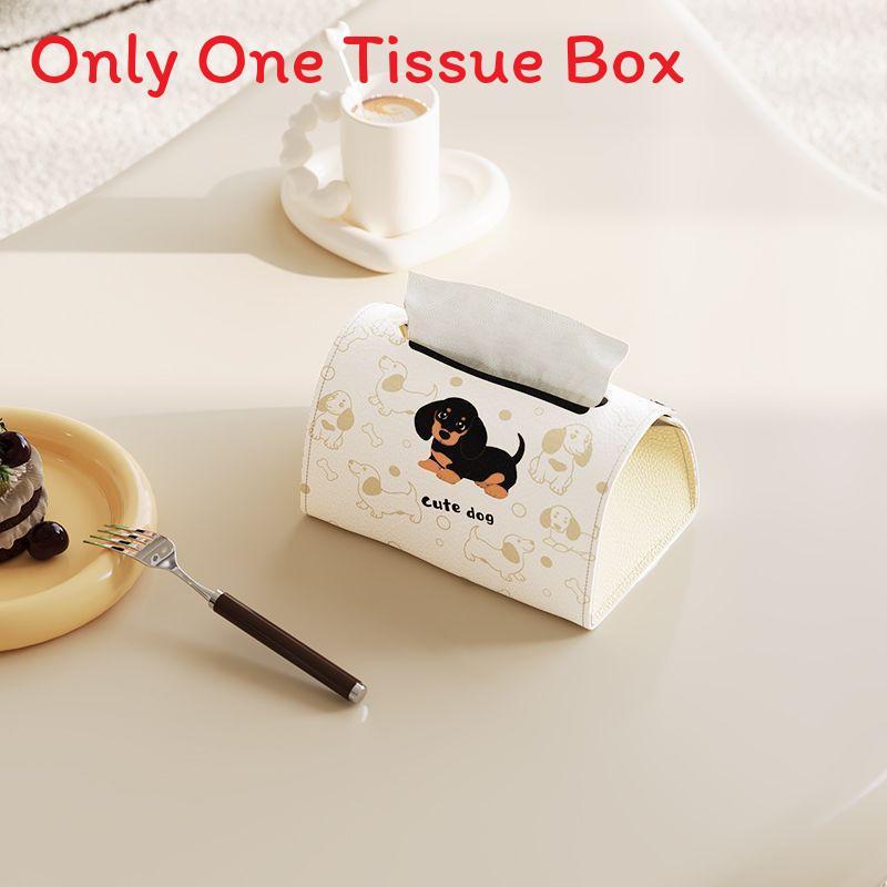 Cute Dog Car Tissue Holder With Material For Car Home Use