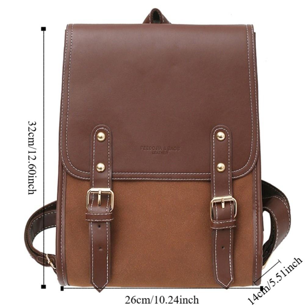 Solid Color Laptop School Bag Simple College Students Backpack Large Capacity Backpack Outdoor