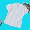 Kids' Anti-Wrinkle Non-Shrink Short-Sleeve Shirts: Boys' White, Girls' White, Unisex Blue - Ideal for School Uniforms