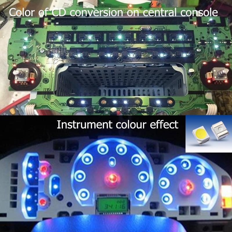 100pcs LED 3528 SMD Car Cluster Gauges Dashboard Instrument panel welding light beads Instruments Panel Light Neo Wedge Bulbs