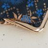 Kyoto Geibido Clasp Handcrafted by Japanese Made In Japan with Cherry Nishijin-ori 3.3-inch Wallet, Artisans, Pattern, (Black Blossoms)