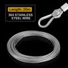 1Pc 20m 304 Stainless Steel Cable Wire Rope Hard Steel Wire for Fishing Lifting 2.5mm
