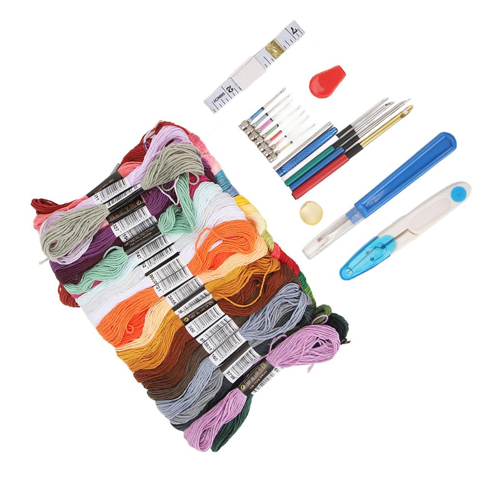 Punch Needle Embroidery Kits Multipurpose Exquisite DIY Thread Sewing Kit for Beginners Adults