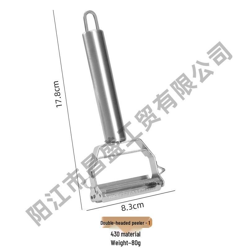 Multifunktionaler Edelstahl-Reibe & Schäler: Radieschenschaber, Kartoffelschneider, Zucchiniraspel