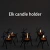 Iron Craft Deer Candle Holder Stand Home Table Desk Birthday Party Decor Metal Artwork