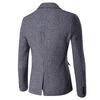 Men's Casual Fashion  Color Single Button Long Sleeve Suit Jacket Coat