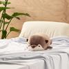 Livheart Bolster Marshmallow Otter Kururi Fluffy and Cushion, Polyester, Animal, (Total Length Approx. 27cm), Squishy, 58218-33