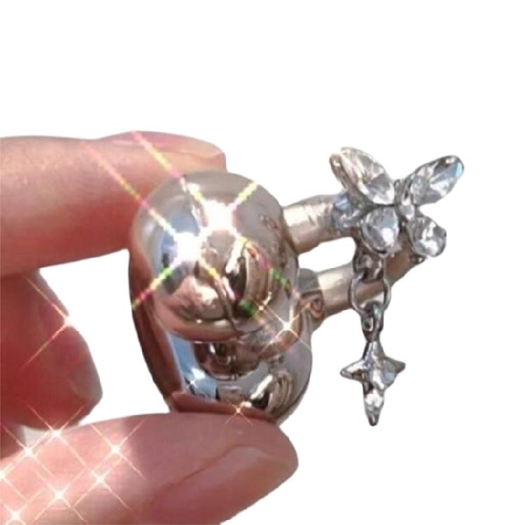 

Rhinestones Butterfly Ear Jewelry DIY Open Headphone Decorations Detachable Fashion Enhancement Accessories