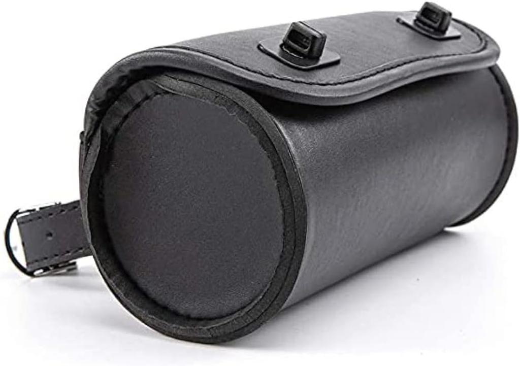 Motorcycle Tool Bag, Side Front Bag, Universal Use, Round Type, Tool Holder, Accessory Case, Waterproof, Leather, Easy to Open
