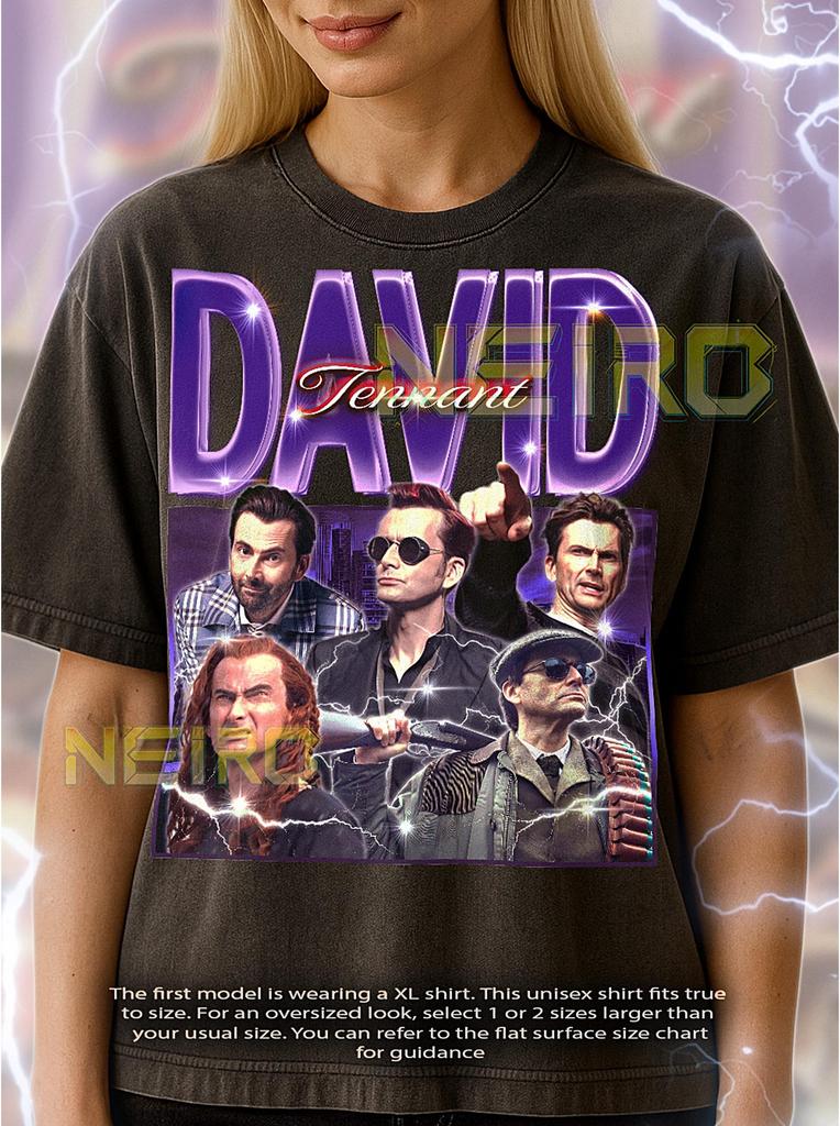 David Tennant Bootleg Shirt, Vintage Actor Sci-Fi Star Celebrity Performer Tee, 90s Retro Throwback T-shirt, David Tennant Sweater