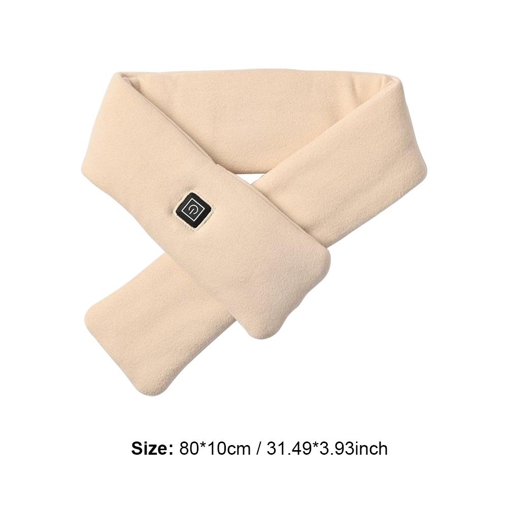 1/2Pcs Warm Heated Scarf USB Charging Electric Heated Scarf Cold-Proof Thermal Neck Wrap Warmer Washable 3 Gears Heating Winter