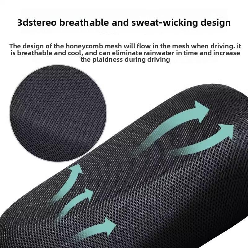 Summer Sun Protection Thickened Electric Vehicle Seat Covers, Universal Waterproof Mesh Covers for Motorcycles, Honeycomb Seat Cushions