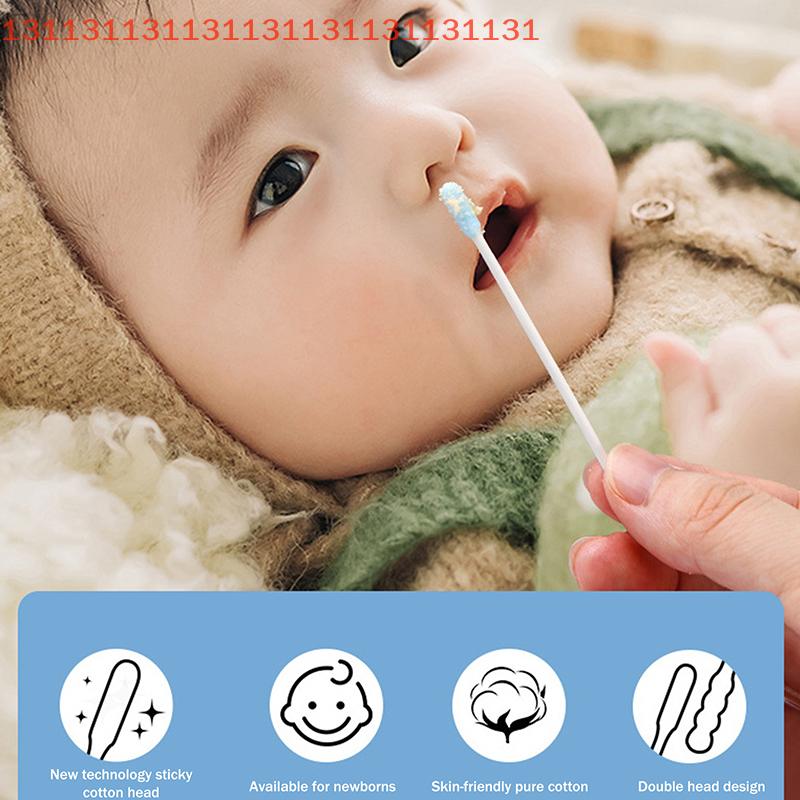 50/100 Pcs Sticky Ear Pick Adhesive Cotton Swab Ear Cleaning Reusable Sticky Ear Sticks Sticky Cotton Swab Ear Cleaning Tool