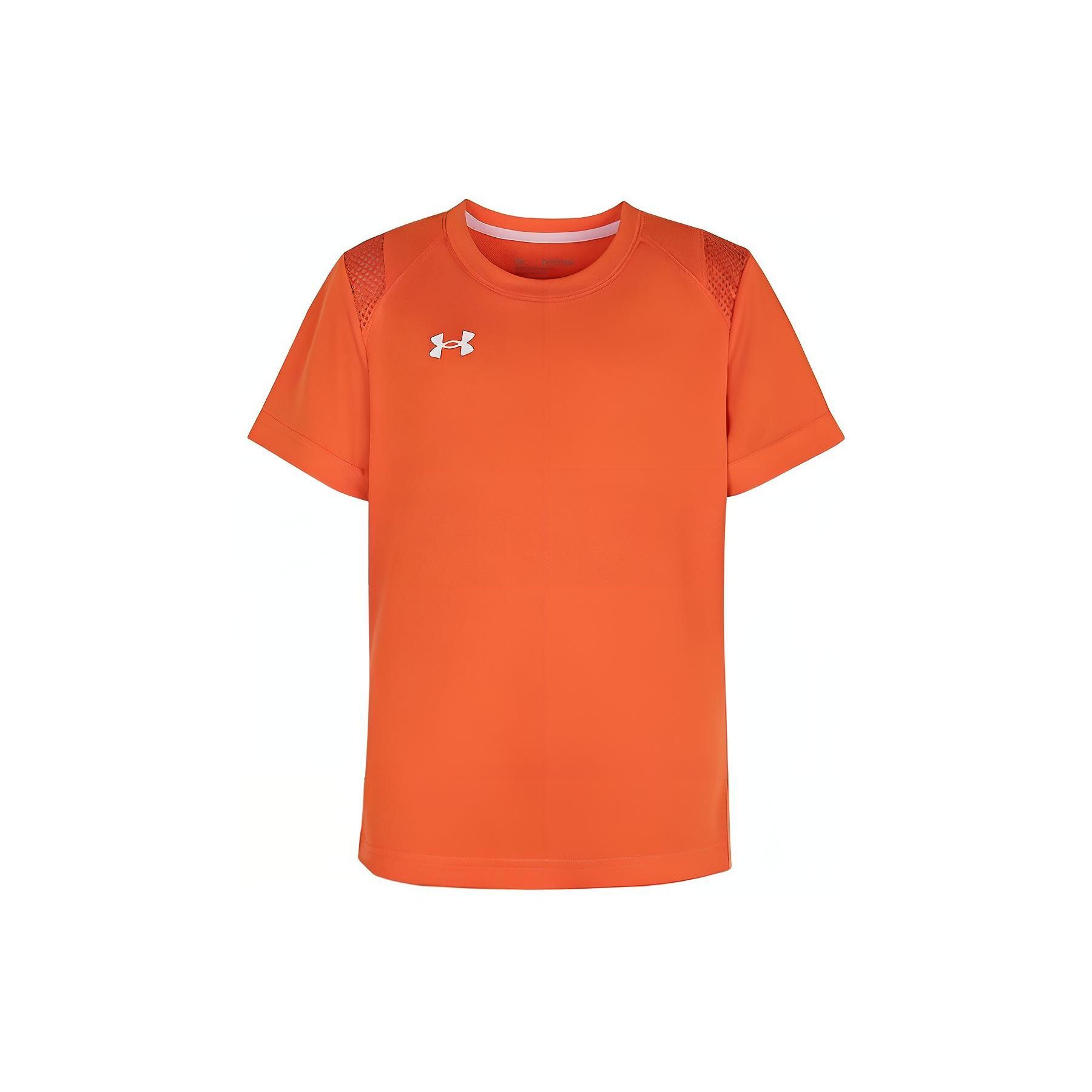 Under Armour Детская спортивная футболка с коротким рукавом с логотипом для футбола, детские топы, оранжевая 21600509-851 YLG