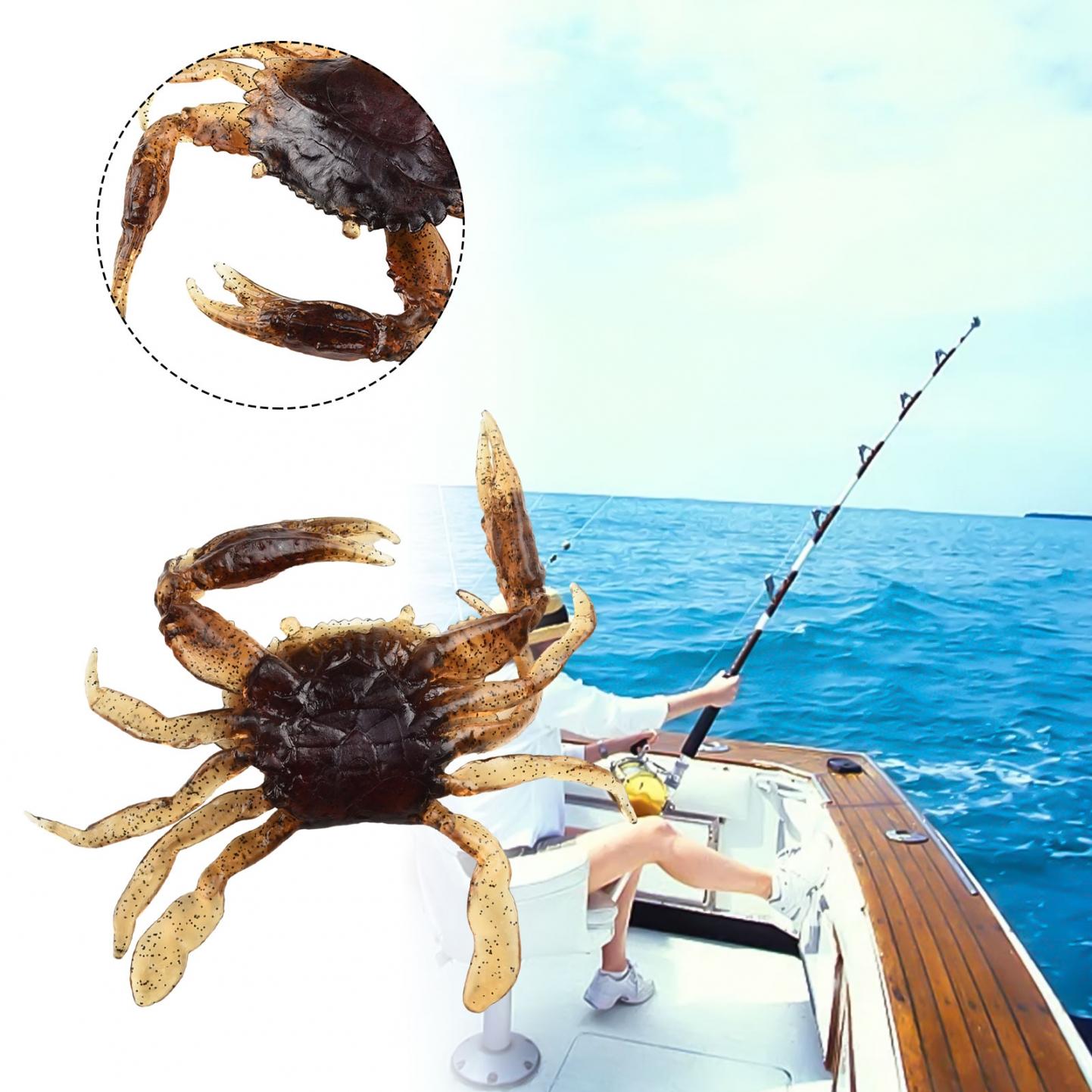 

Crab Soft Lure Sea Fishing Equipment 3D Artificial белый