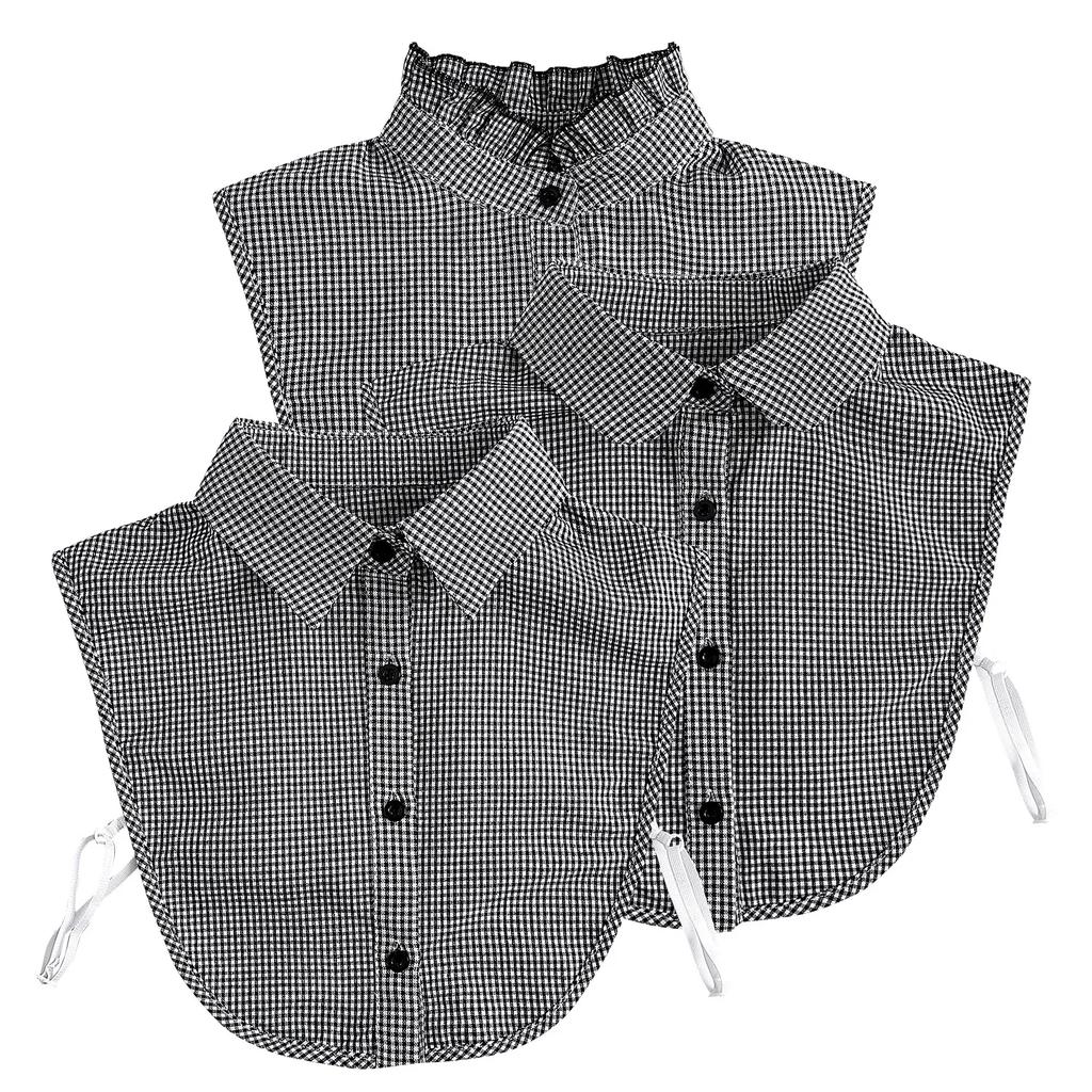 Women Adult Fake Collar Laides Lapel Solid Color Detachable Collar Shirt Female False Collar Necklace Lapel Blouse Top Decor