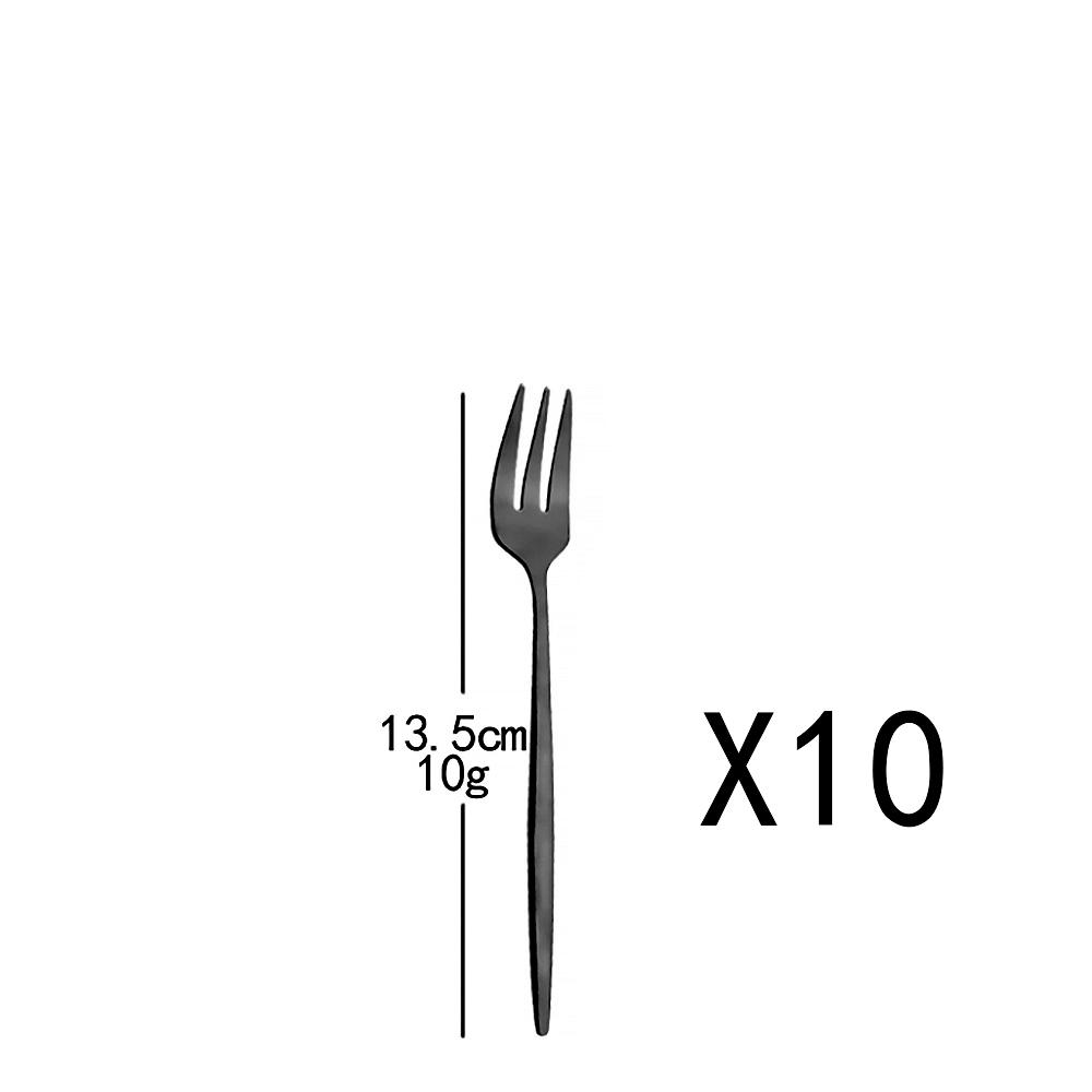 

10Pcs Tableware Sets Knife Fork Long Handle Spoons Dinnerwa Dessert Flatware Mirror Cutlery Stainless Steel Tableware Silverware