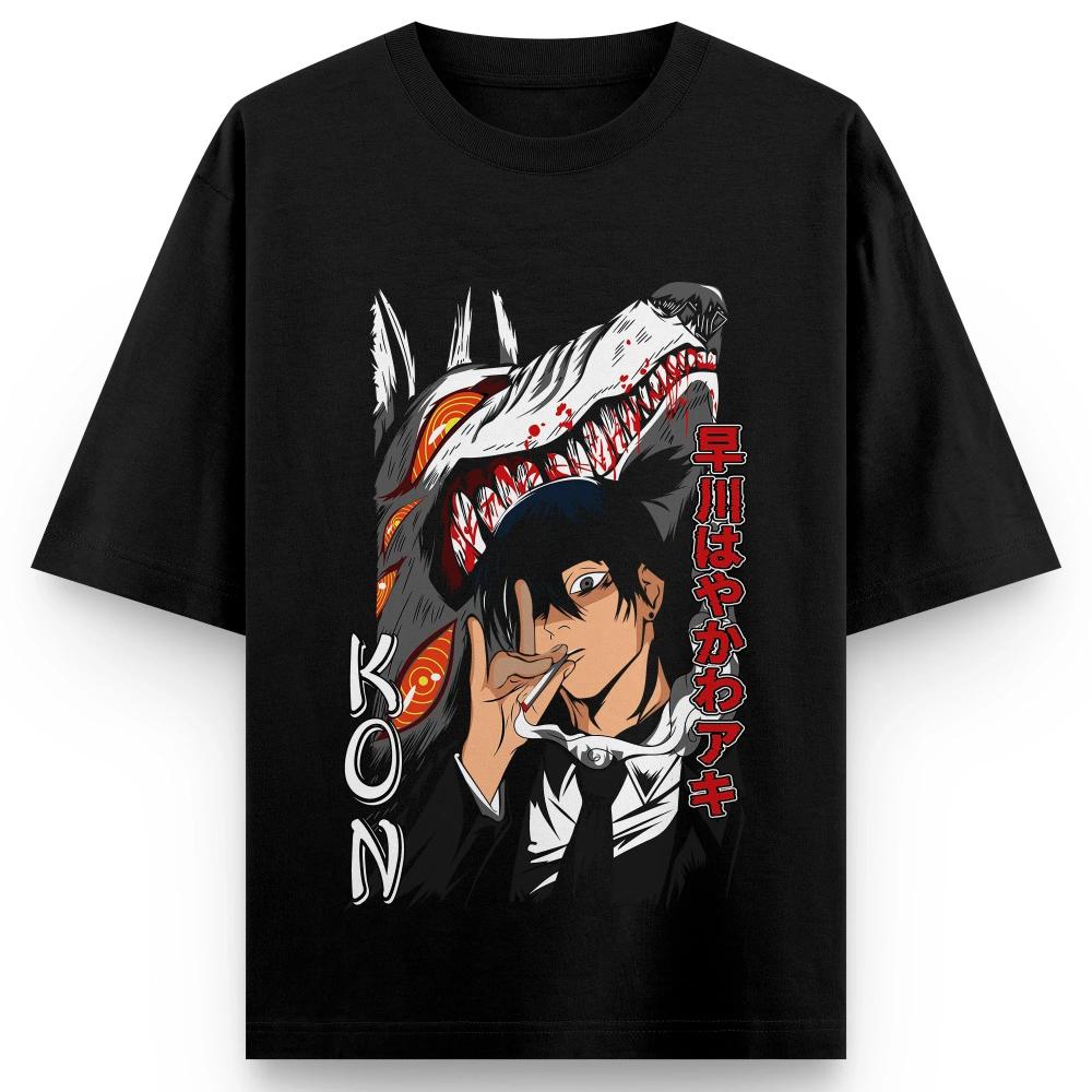 Chainsaw Man Vintage T-Shirt Denji Hybrid Form Graphic Print Men Women Cotton Y2k Oversized Loose Fit Comfort Streetwear Unisex