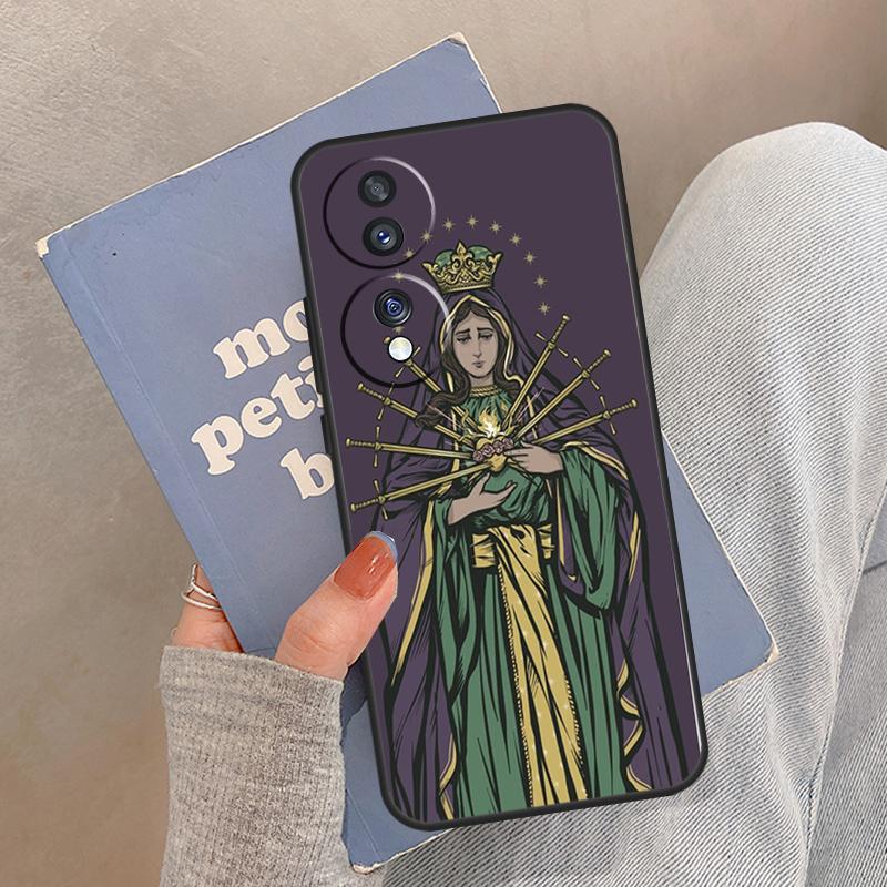 Virgin Mary Christian Case For Honor Magic 8 7 6 5 Pro Cover For Honor 400 200 X9c X9b X9a X8a X8b 50 70 90 Lite