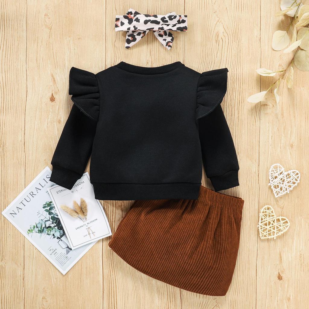 Girls Casual Three-piece Clothes Set 