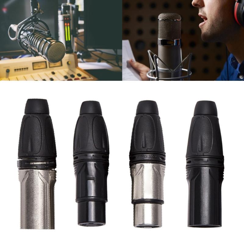 3Pin Male Female Auditory Connector for Mixing Consoles and Amplifiers with Metal Shell Durability