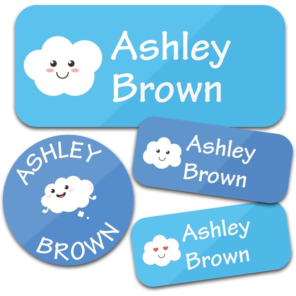 Trees 140Pcs Custom Waterproof Name Tags Stickers Cartoon Style Nakrjki Na Ubrania Imieautocollants Personnalisés Prenom